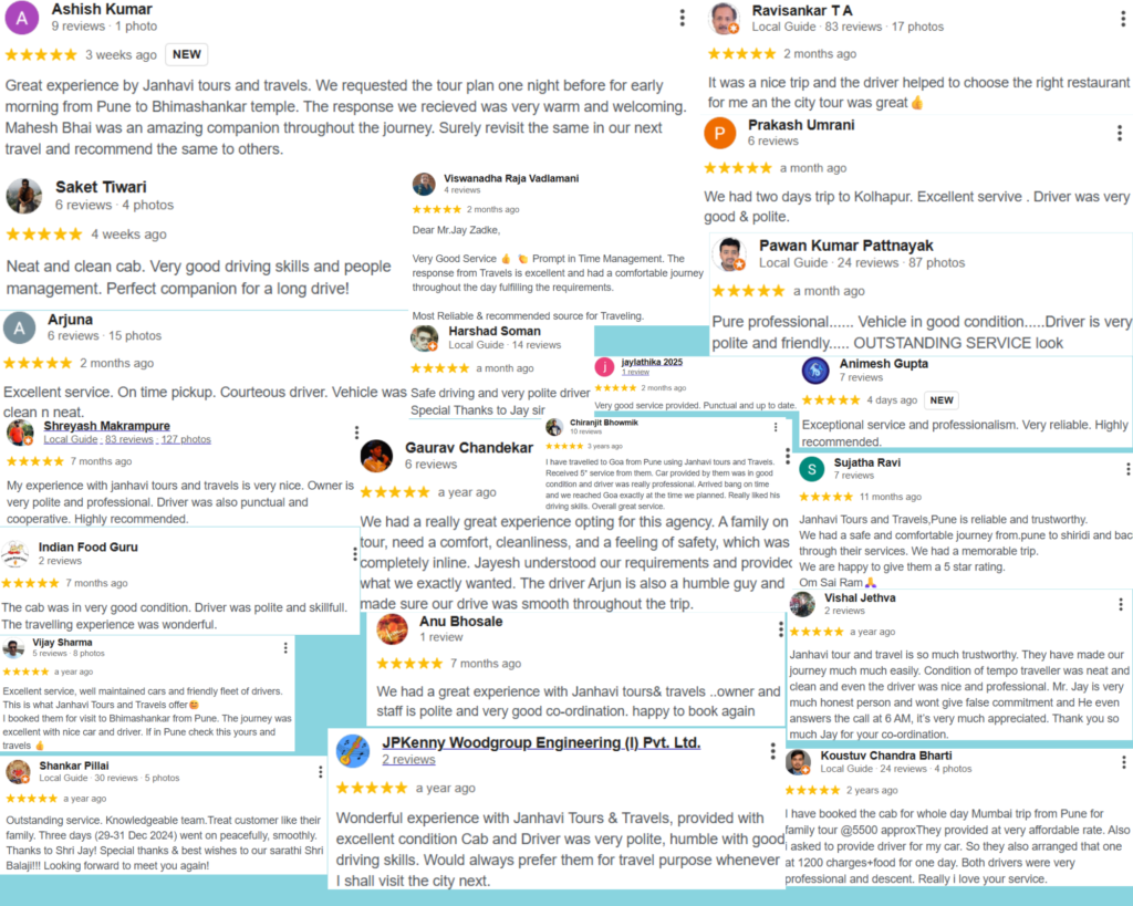 google reviews-janhavi tours and travels